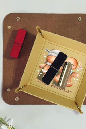 Custom Designs for PU Leather Valet Tray with Jewelry Key Coin Glasses Tray