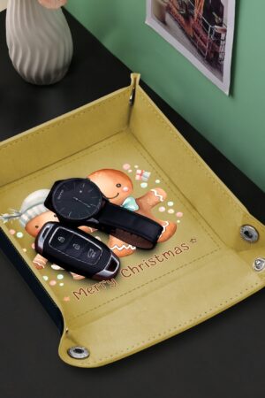 Custom Designs for PU Leather Valet Tray with Jewelry Key Coin Glasses Tray