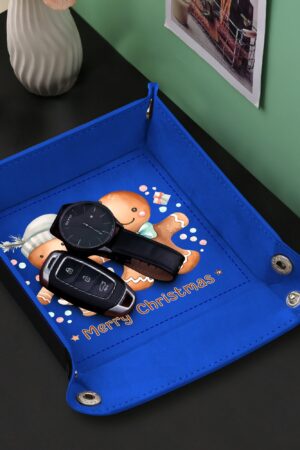 Custom Designs for PU Leather Valet Tray with Jewelry Key Coin Glasses Tray