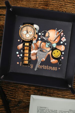 Custom Designs for PU Leather Valet Tray with Jewelry Key Coin Glasses Tray