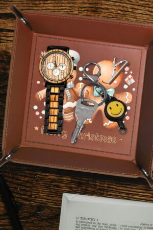 Custom Designs for PU Leather Valet Tray with Jewelry Key Coin Glasses Tray