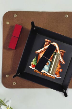 Custom Designs for PU Leather Valet Tray with Jewelry Key Coin Glasses Tray