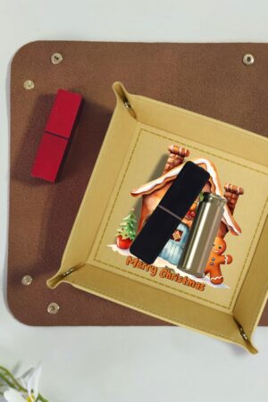 Custom Designs for PU Leather Valet Tray with Jewelry Key Coin Glasses Tray