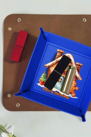 Custom Designs for PU Leather Valet Tray with Jewelry Key Coin Glasses Tray