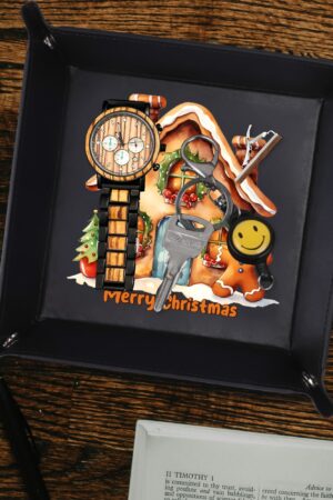 Custom Designs for PU Leather Valet Tray with Jewelry Key Coin Glasses Tray