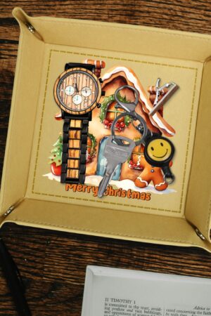 Custom Designs for PU Leather Valet Tray with Jewelry Key Coin Glasses Tray