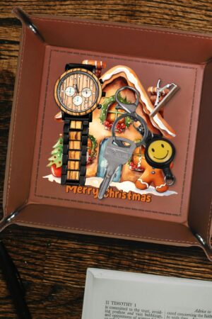 Custom Designs for PU Leather Valet Tray with Jewelry Key Coin Glasses Tray