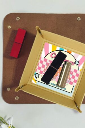 Custom Designs for PU Leather Valet Tray with Jewelry Key Coin Glasses Tray