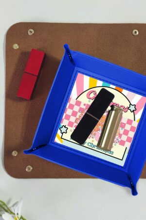 Custom Designs for PU Leather Valet Tray with Jewelry Key Coin Glasses Tray