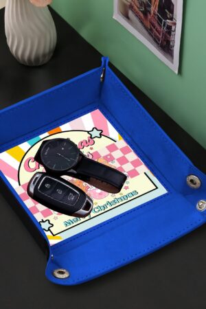 Custom Designs for PU Leather Valet Tray with Jewelry Key Coin Glasses Tray