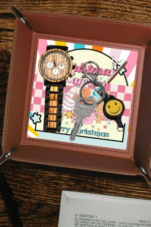 Custom Designs for PU Leather Valet Tray with Jewelry Key Coin Glasses Tray