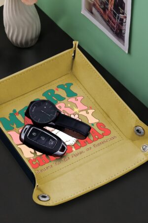 Custom Designs for PU Leather Valet Tray with Jewelry Key Coin Glasses Tray