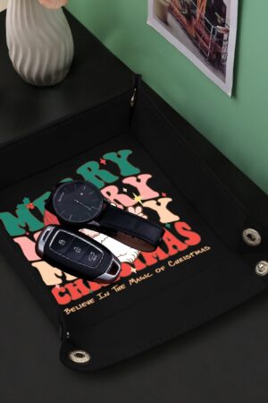 Custom Designs for PU Leather Valet Tray with Jewelry Key Coin Glasses Tray