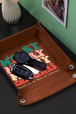 Custom Designs for PU Leather Valet Tray with Jewelry Key Coin Glasses Tray