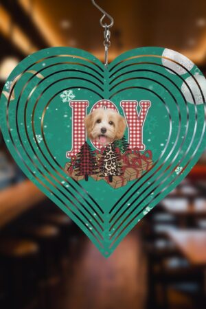 Heart Hanging Wind Spinner for Garden Decor Wedding Party