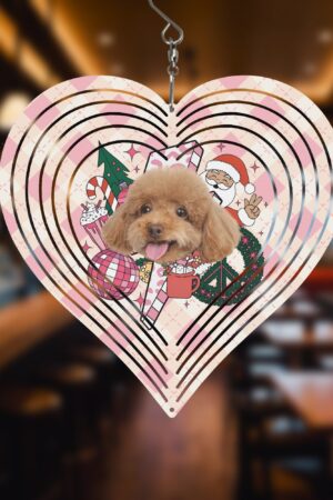 Heart Hanging Wind Spinner for Garden Decor Wedding Party