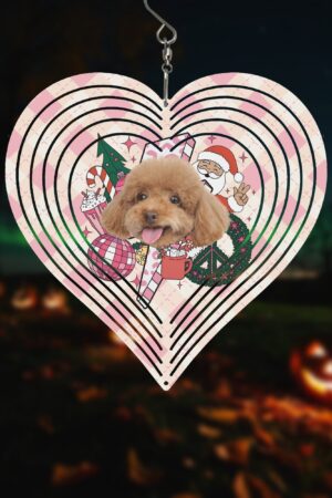 Heart Hanging Wind Spinner for Garden Decor Wedding Party