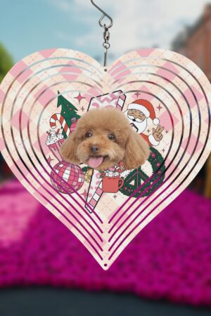 Heart Hanging Wind Spinner for Garden Decor Wedding Party