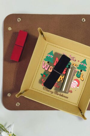 Custom Designs for PU Leather Valet Tray with Jewelry Key Coin Glasses Tray