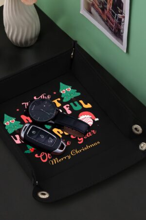 Custom Designs for PU Leather Valet Tray with Jewelry Key Coin Glasses Tray