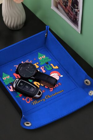 Custom Designs for PU Leather Valet Tray with Jewelry Key Coin Glasses Tray
