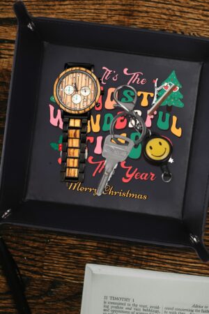 Custom Designs for PU Leather Valet Tray with Jewelry Key Coin Glasses Tray