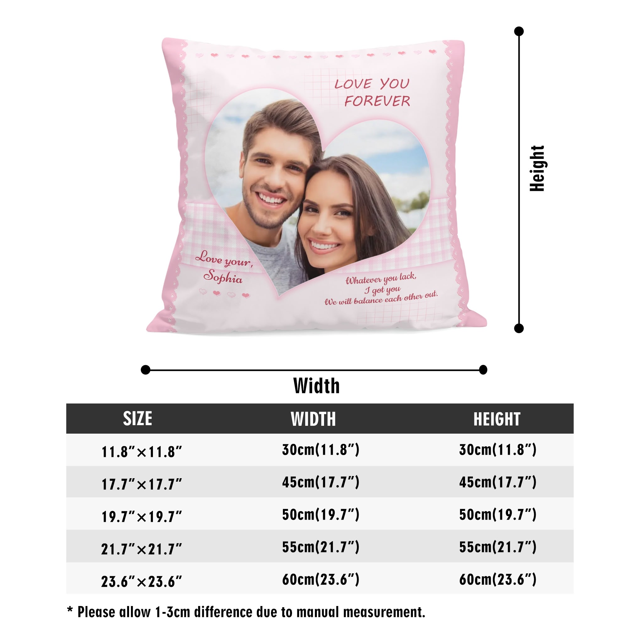 Personalized Peach Velvet Pillow Case Square Cushion Cover - Image 8