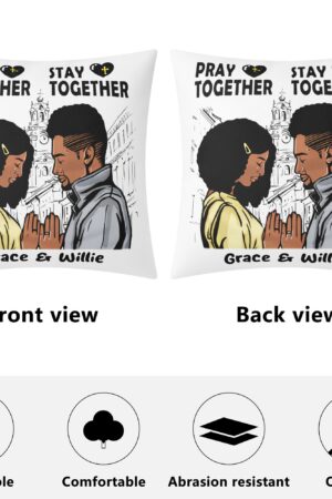 Personalized Pillow Case Cushion Cover 5 Square Sizes