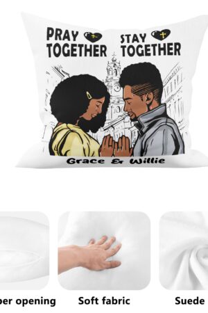 Personalized Pillow Case Cushion Cover 5 Square Sizes