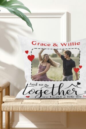 Personalized Pillow Case Cushion Cover 5 Square Sizes