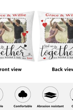 Personalized Pillow Case Cushion Cover 5 Square Sizes