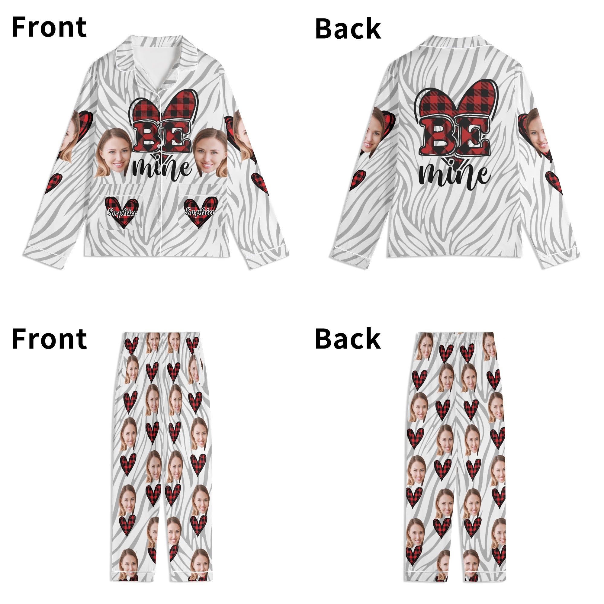 Unisex Long Sleeve Adult Nightwear Pajama Set - Image 23