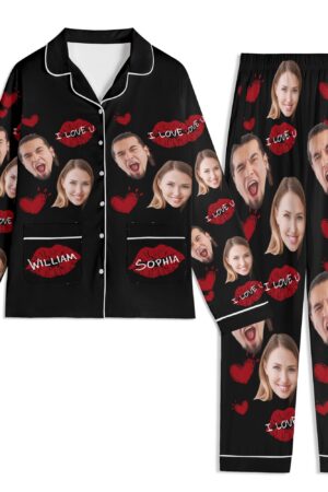 Unisex Long Sleeve Adult Nightwear Pajama Set