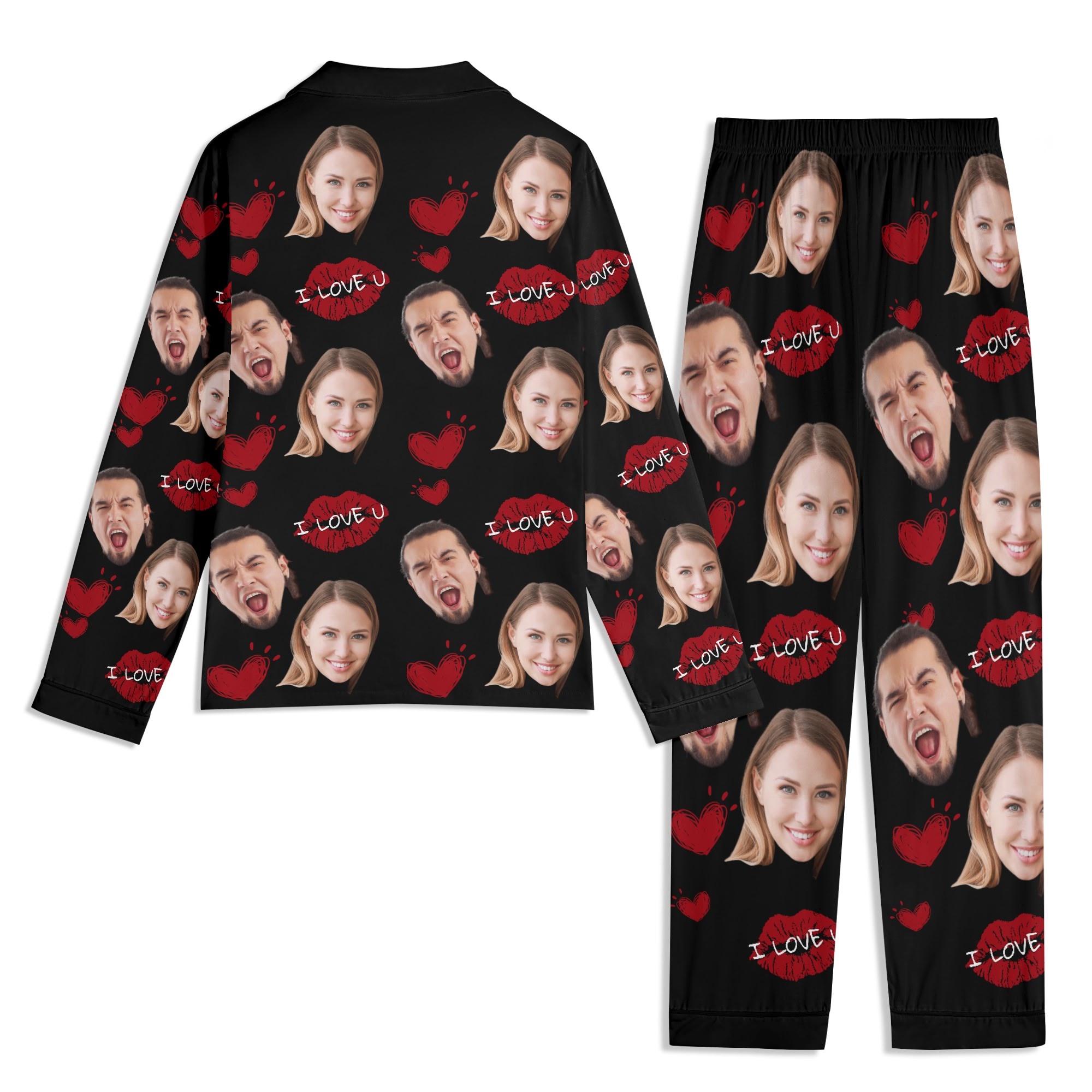 Unisex Long Sleeve Adult Nightwear Pajama Set - Image 3