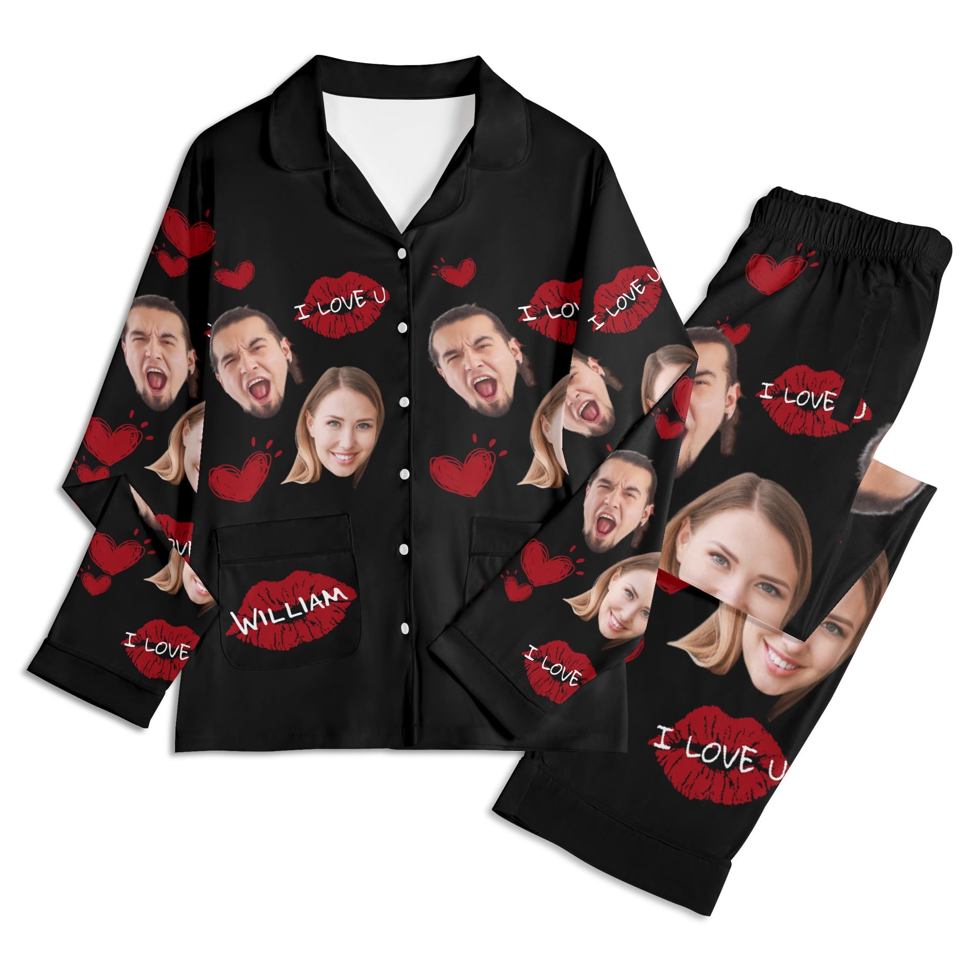 Unisex Long Sleeve Adult Nightwear Pajama Set - Image 4