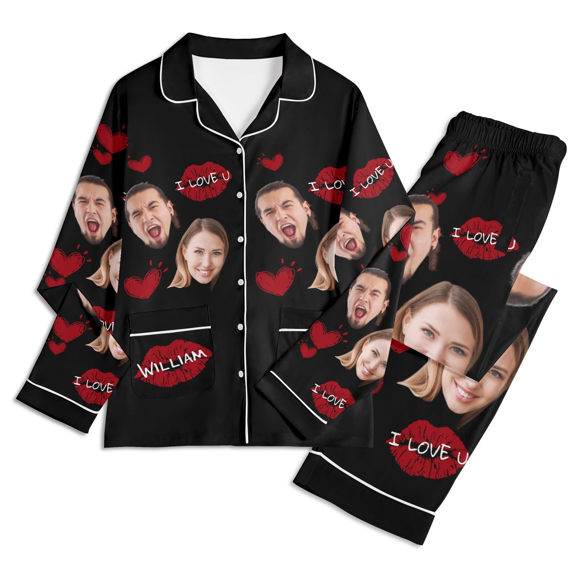 Unisex Long Sleeve Adult Nightwear Pajama Set - Image 16