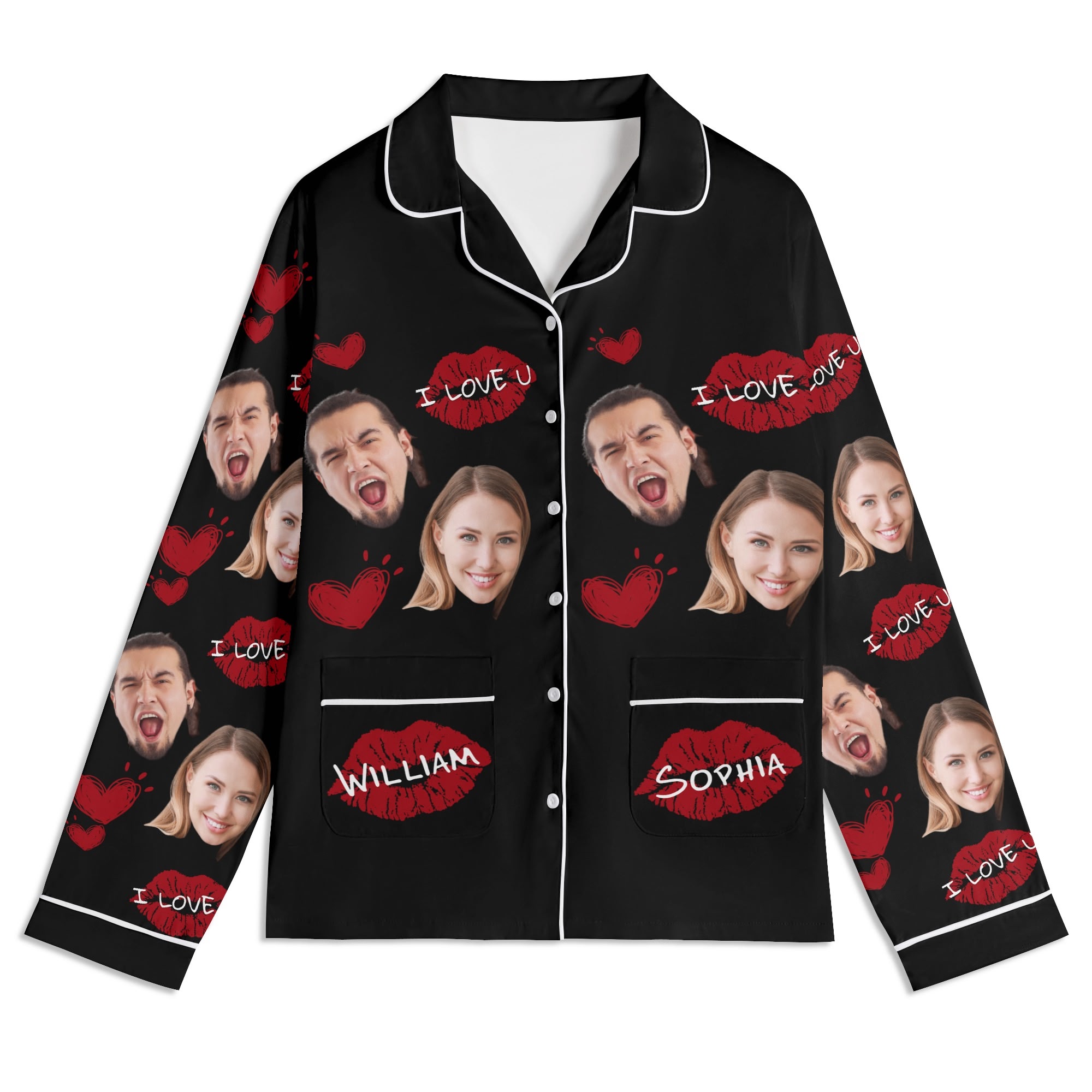 Unisex Long Sleeve Adult Nightwear Pajama Set - Image 17