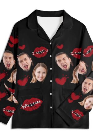 Unisex Long Sleeve Adult Nightwear Pajama Set