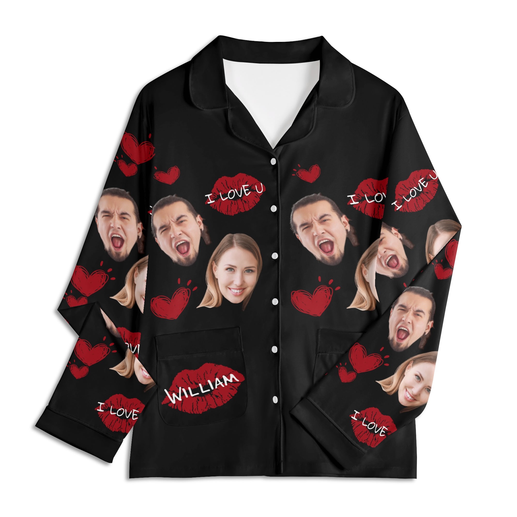 Unisex Long Sleeve Adult Nightwear Pajama Set - Image 6