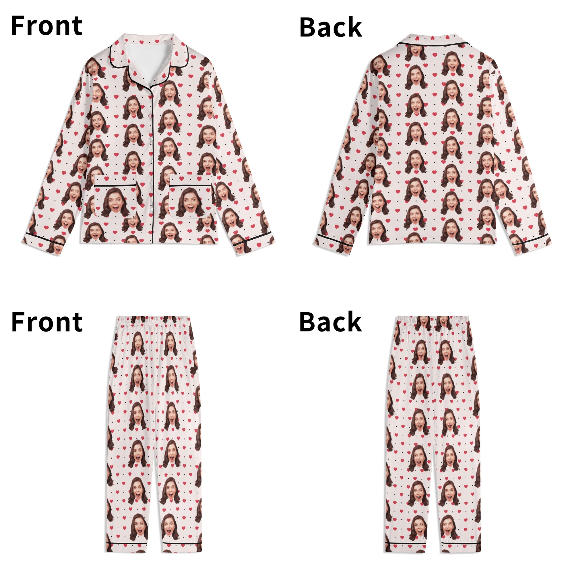 Unisex Long Sleeve Adult Nightwear Pajama Set - Image 11