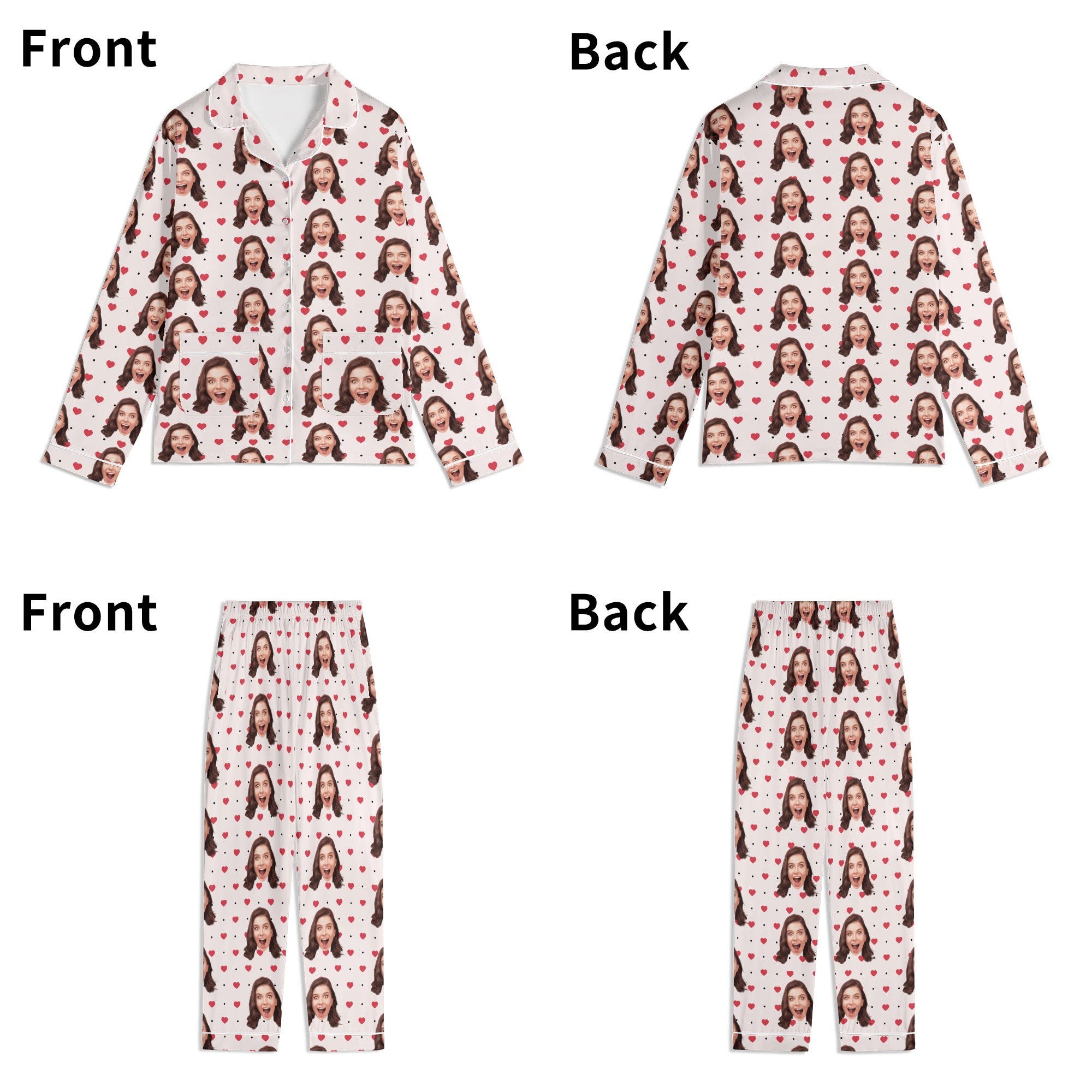 Unisex Long Sleeve Adult Nightwear Pajama Set - Image 23