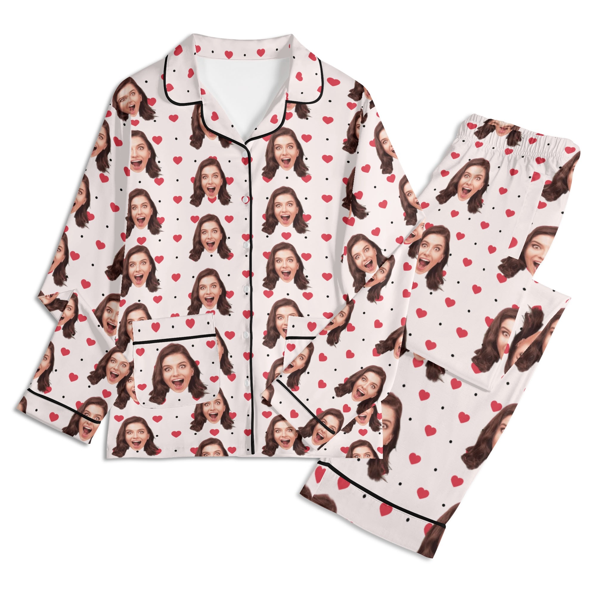 Unisex Long Sleeve Adult Nightwear Pajama Set - Image 4