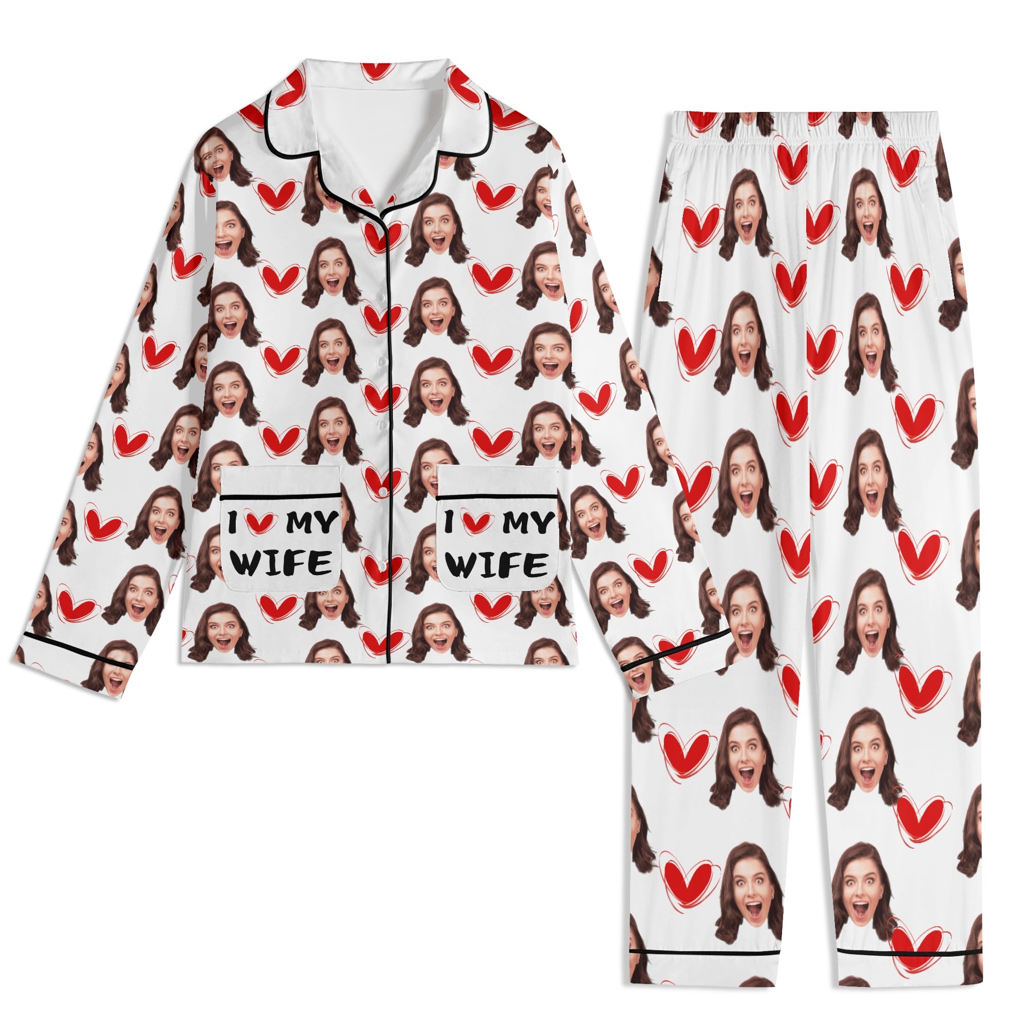 Unisex Long Sleeve Adult Nightwear Pajama Set - Image 2