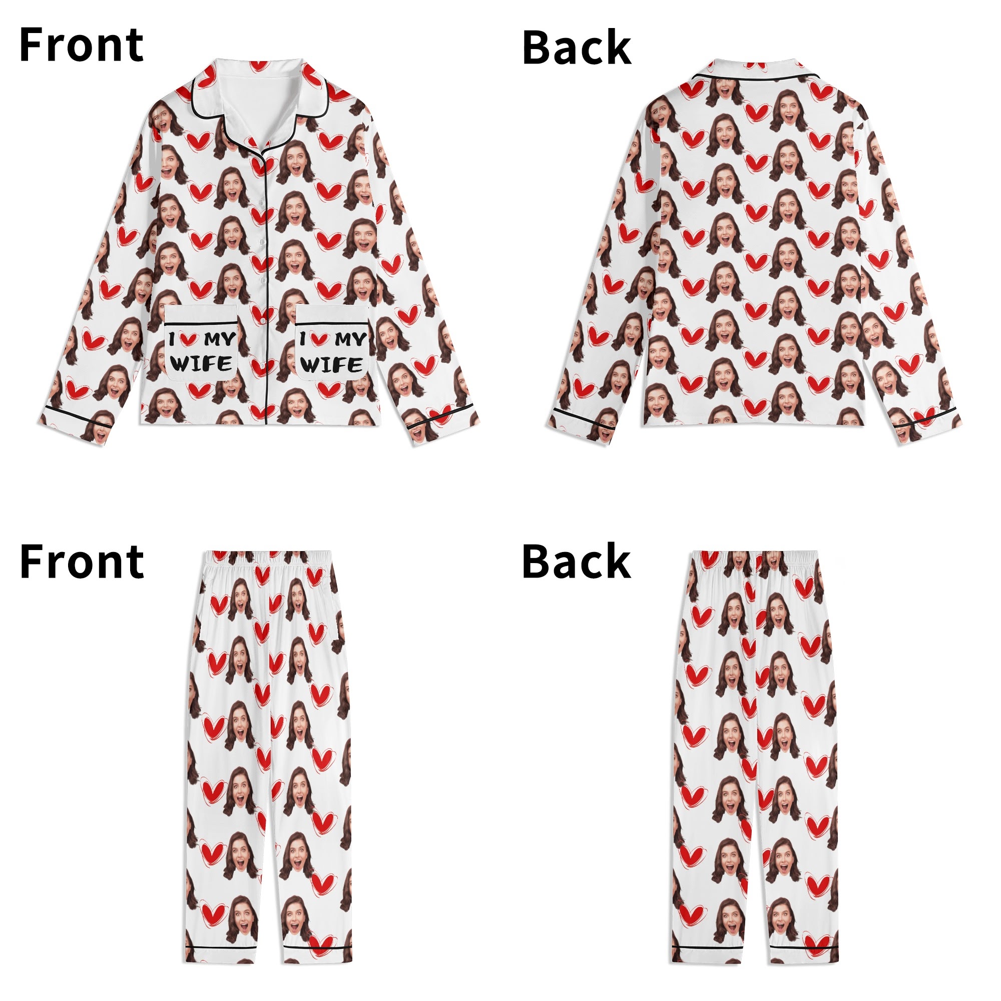 Unisex Long Sleeve Adult Nightwear Pajama Set - Image 11