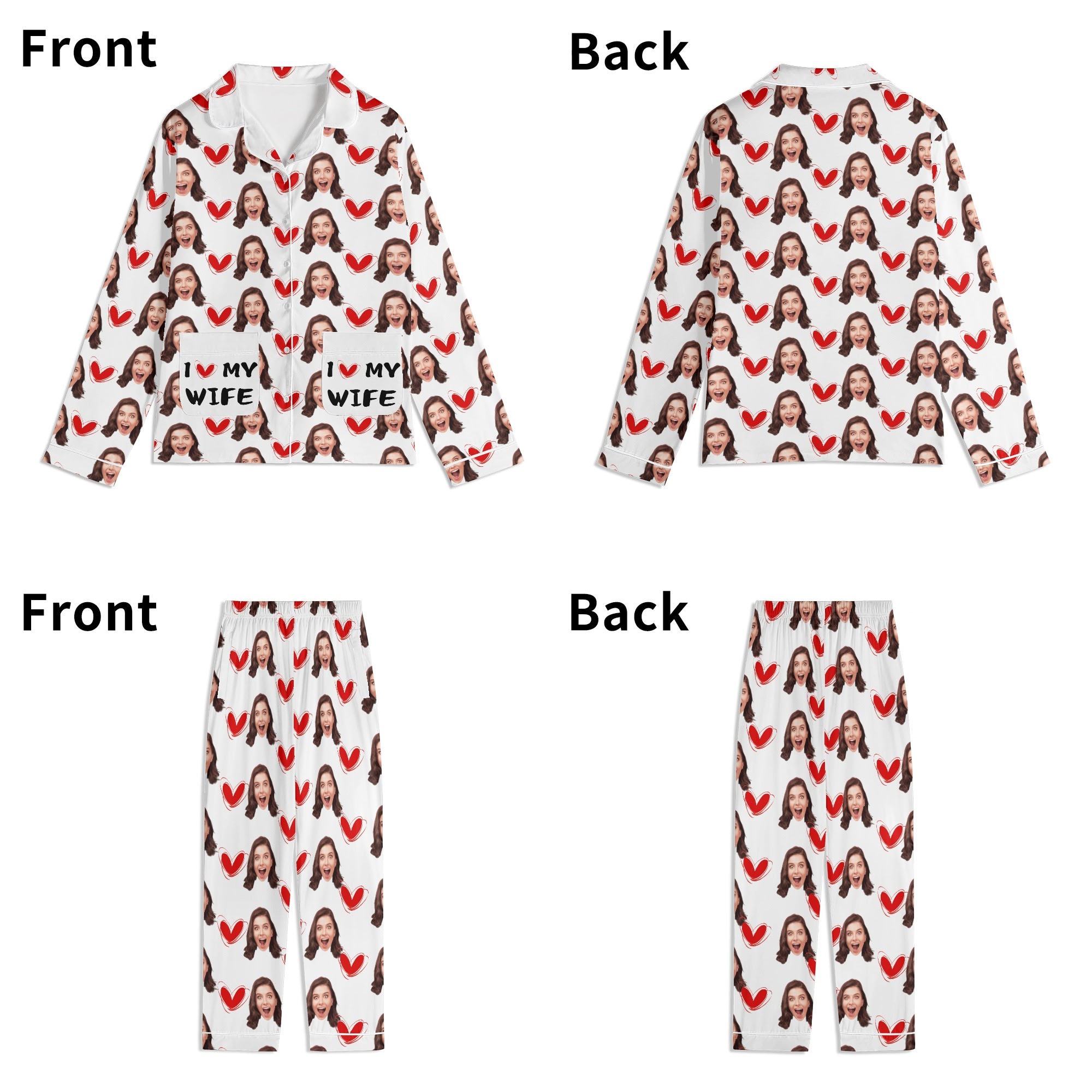 Unisex Long Sleeve Adult Nightwear Pajama Set - Image 23