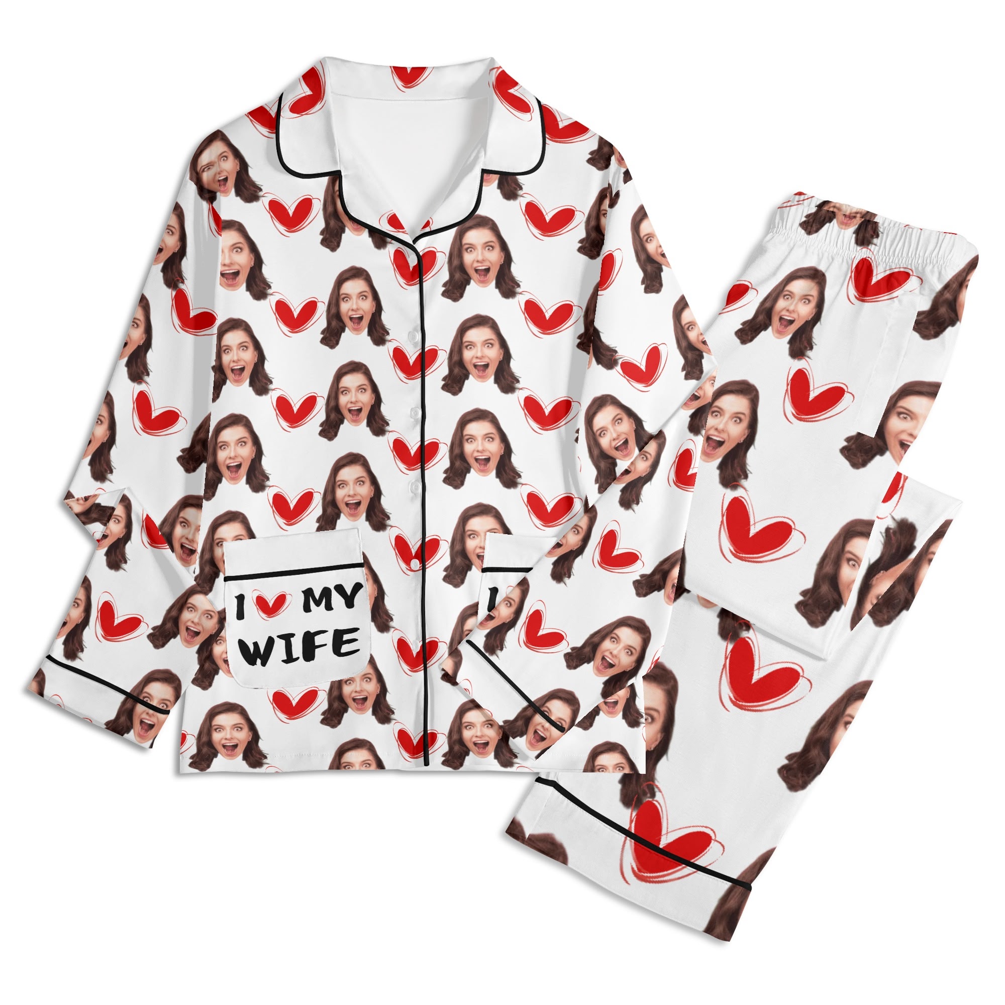 Unisex Long Sleeve Adult Nightwear Pajama Set - Image 4