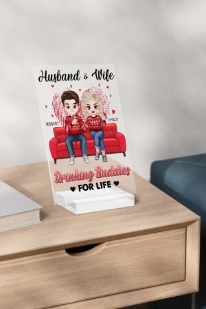 Personalised Name Acrylic Menu Holder Table Signs Stand with Base