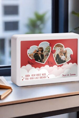 Rectangle LED Mirror Light - Personalized Photo Love Yourself Love Family