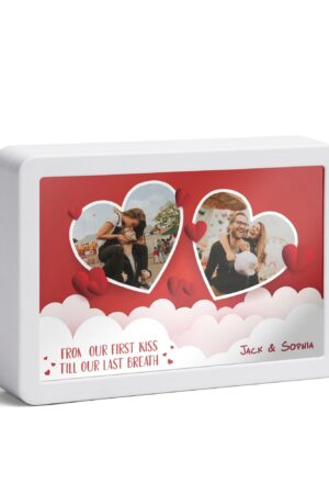 Rectangle LED Mirror Light - Personalized Photo Love Yourself Love Family