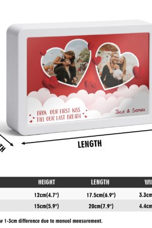 Rectangle LED Mirror Light - Personalized Photo Love Yourself Love Family